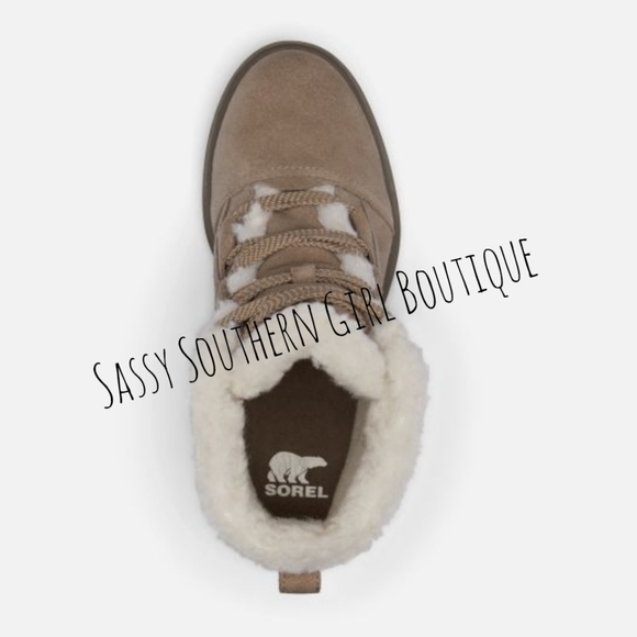 🆕⭐SOREL Evie II Taupe suede and Sherpa booties - Picture 7 of 16